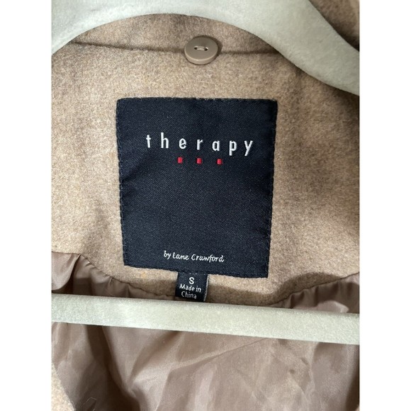 Beige Lane Crawford Small Women's Double Breasted Short Peacoat - Picture 4 of 8